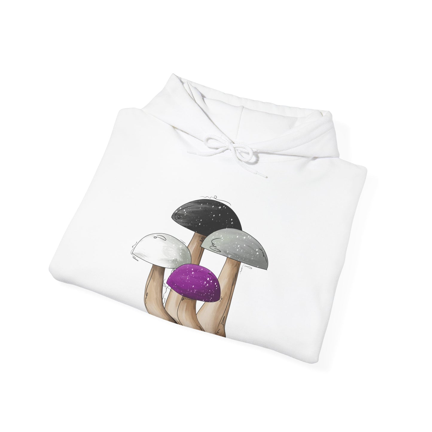 Asexual Pride Flag Mushrooms - Adult Unisex Hoodie