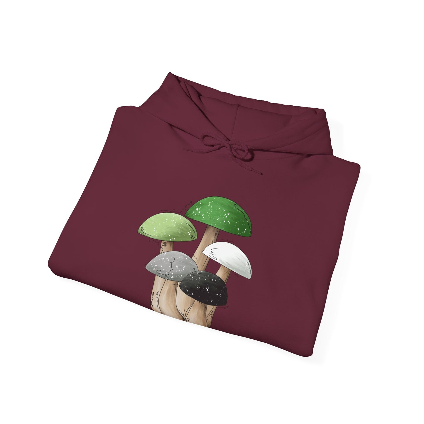 Aromantic Pride Flag Mushrooms - Adult Unisex Hoodie