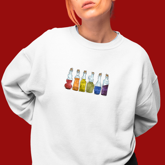 Gay Pride Flag Potion Bottles - Adult Unisex Sweatshirt