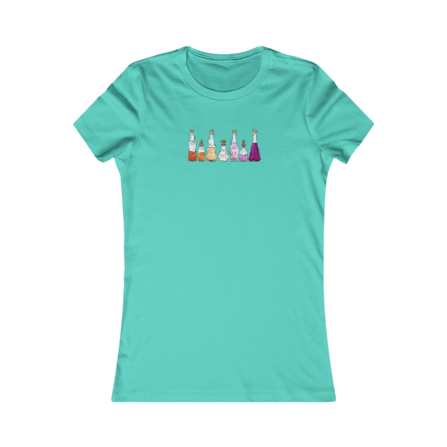 Lesbian Pride Flag Potion Bottles - Women's T-Shirt