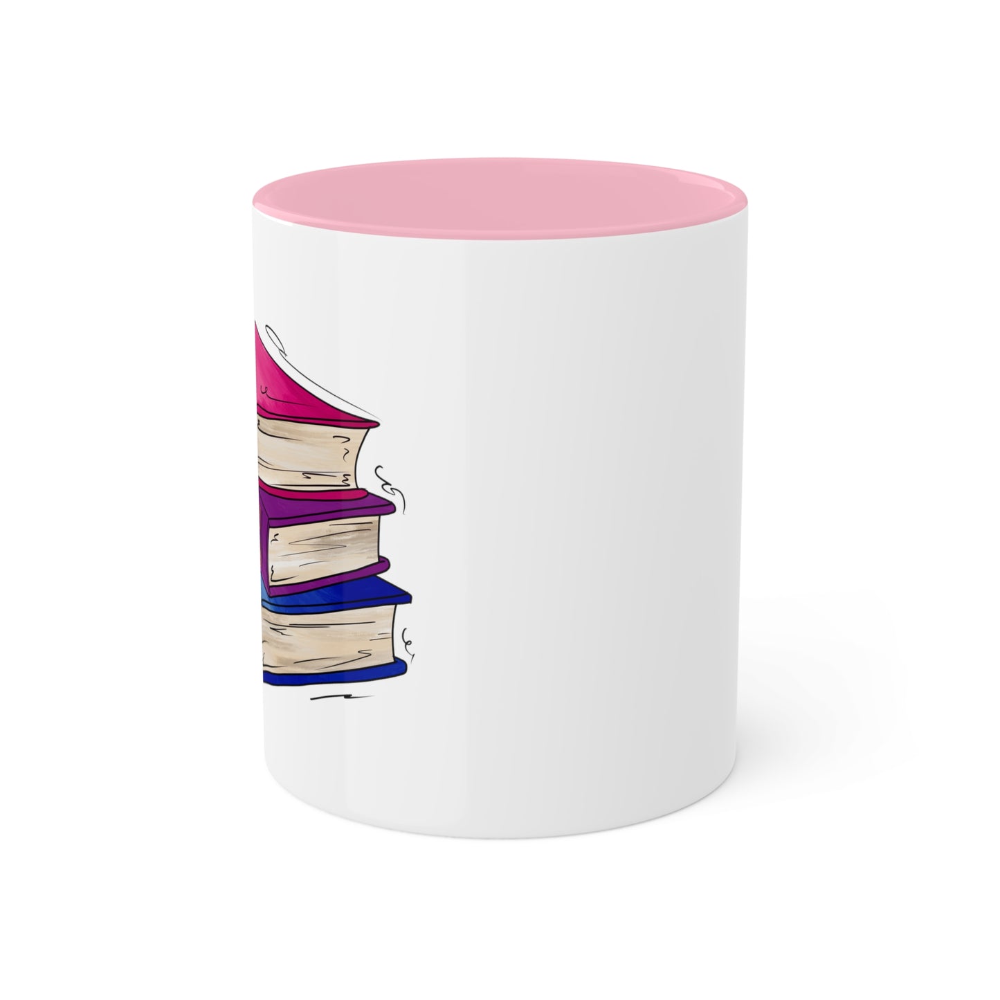 Bisexual Pride Flag Old Books - Mug