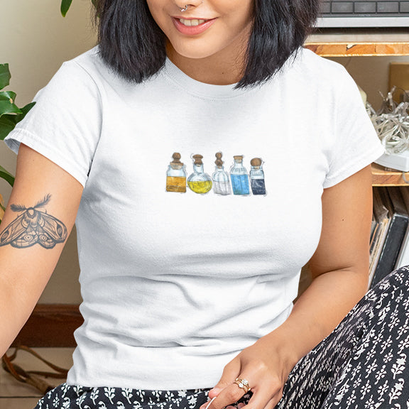 Aroace Pride Flag Potion Bottles - Women's T-Shirt