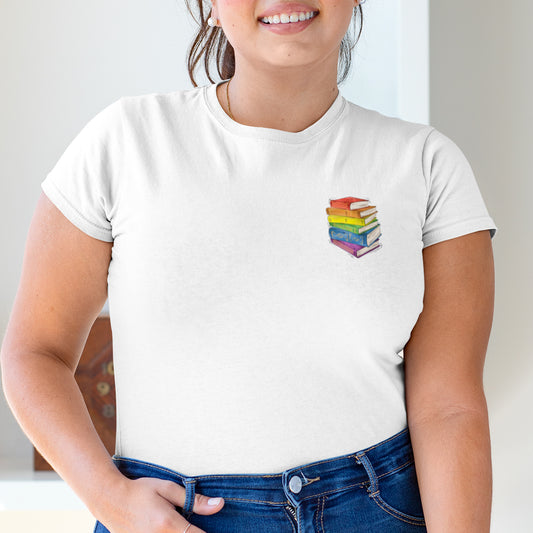 Gay Pride Flag Old Books - Women's T-Shirt