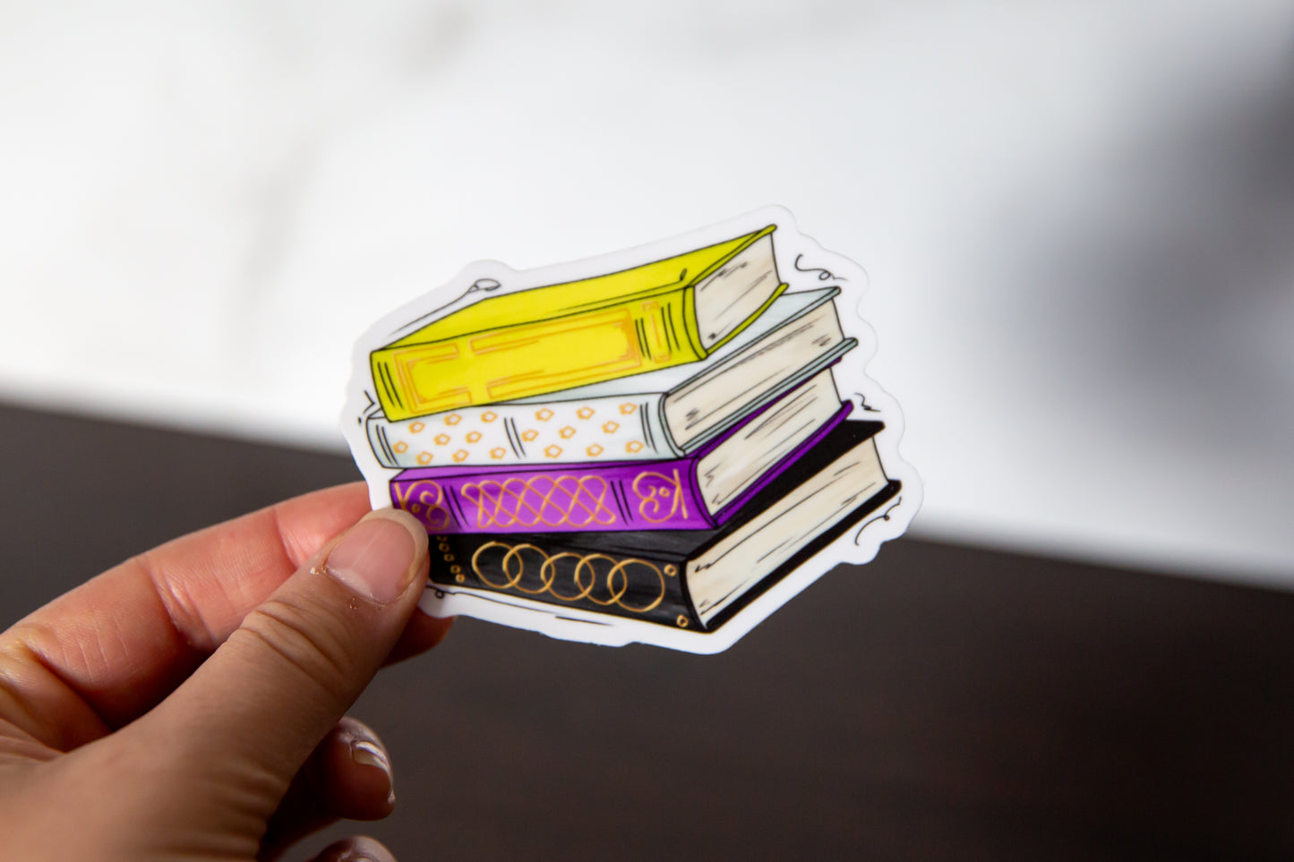 Nonbinary Pride Old Books - Sticker