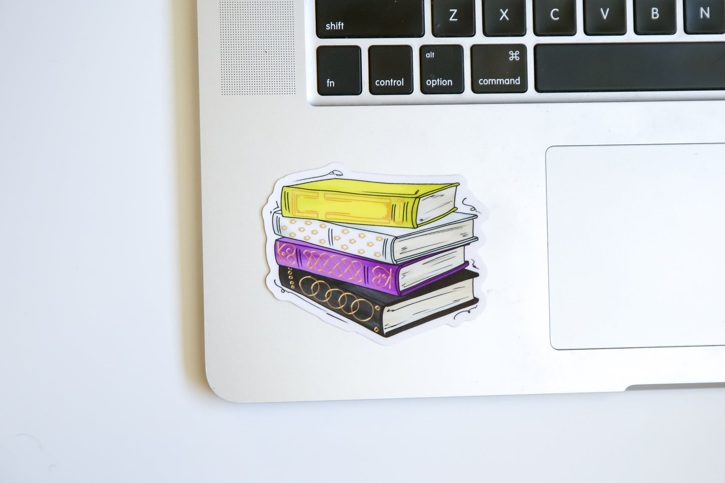 Nonbinary Pride Old Books - Sticker