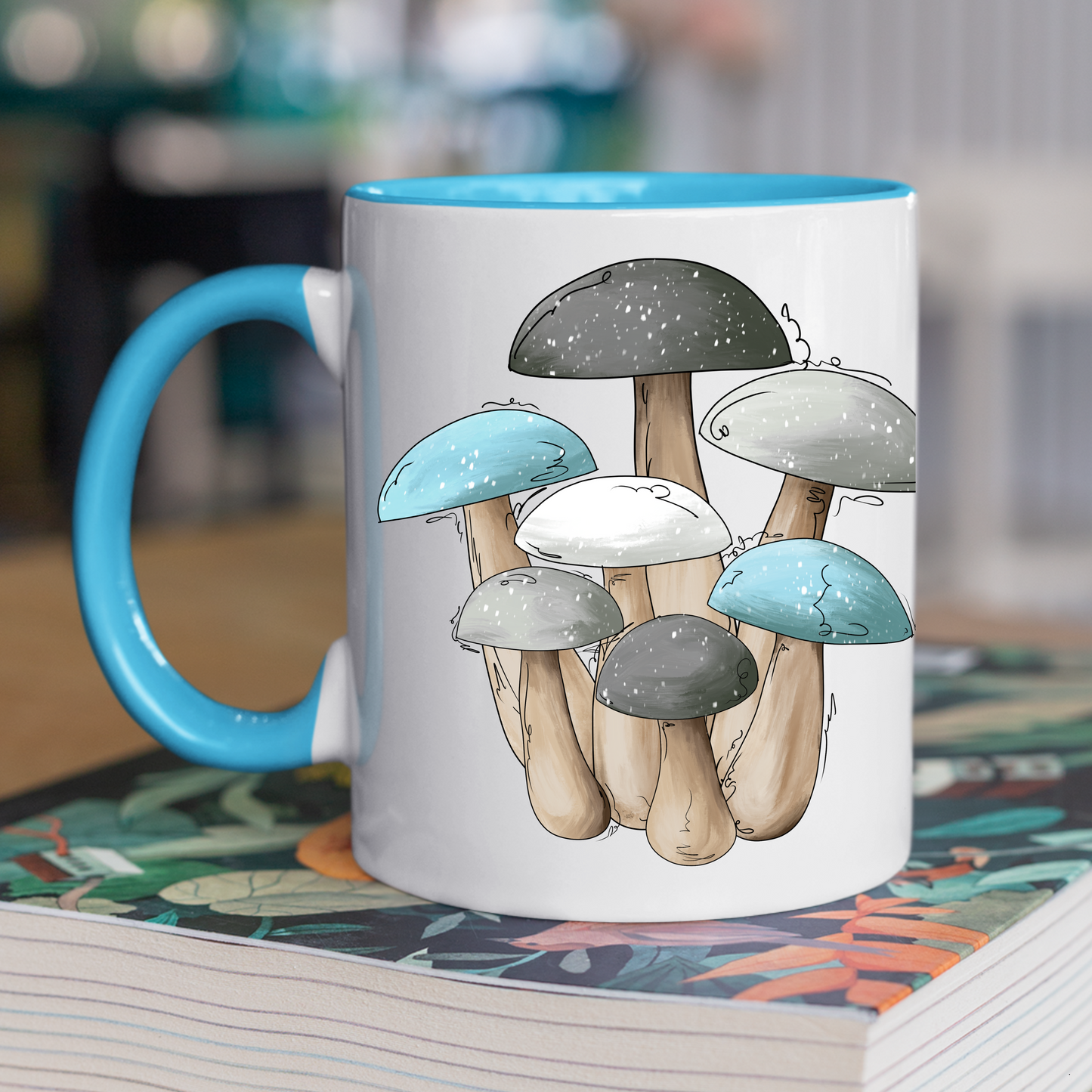 Demi Boy Pride Flag Mushrooms - Mug