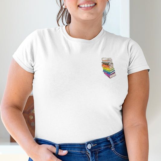 Progress Pride Flag Old Books - Women's T-Shirt