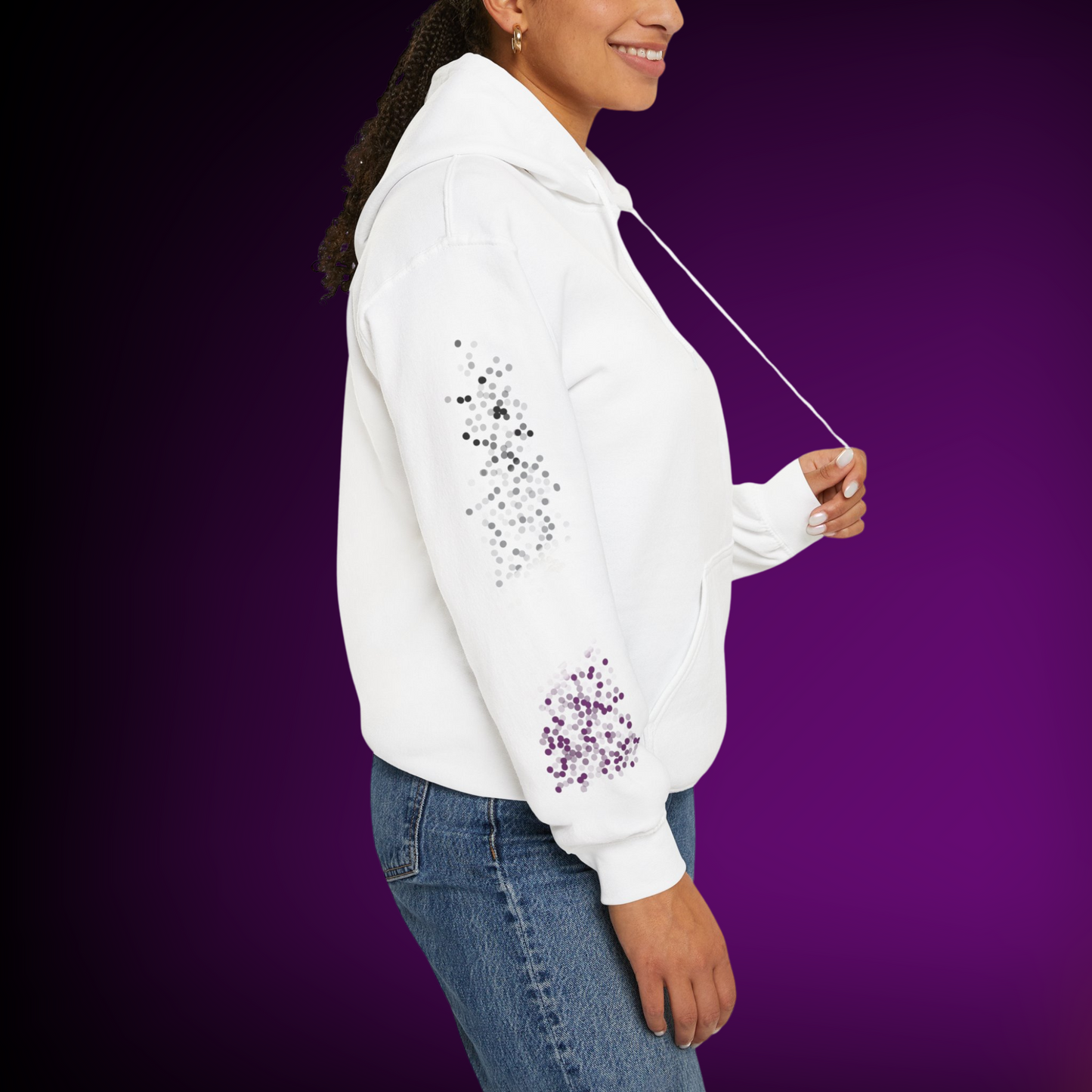 Asexual Pride Flag Dots - Adult Unisex Hoodie