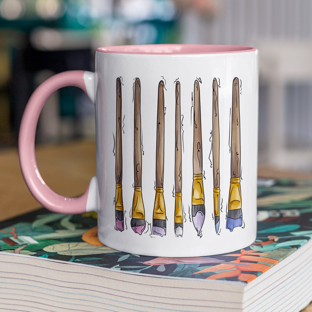 Bigender Pride Flag Paint Brushes - Mug