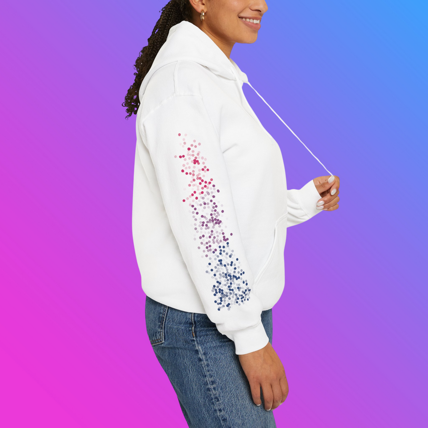 Bisexual Pride Flag Dots - Adult Unisex Hoodie