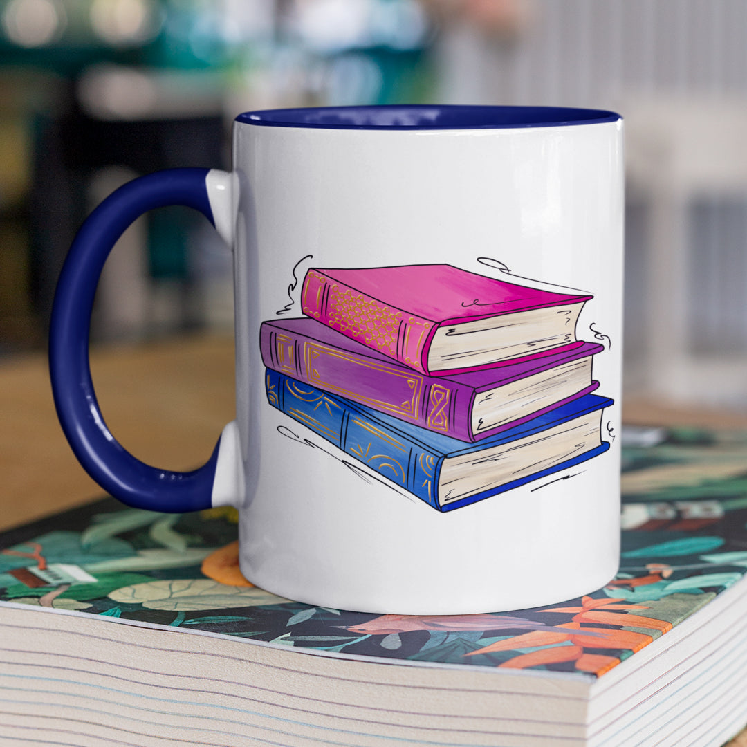 Bisexual Pride Flag Old Books - Mug