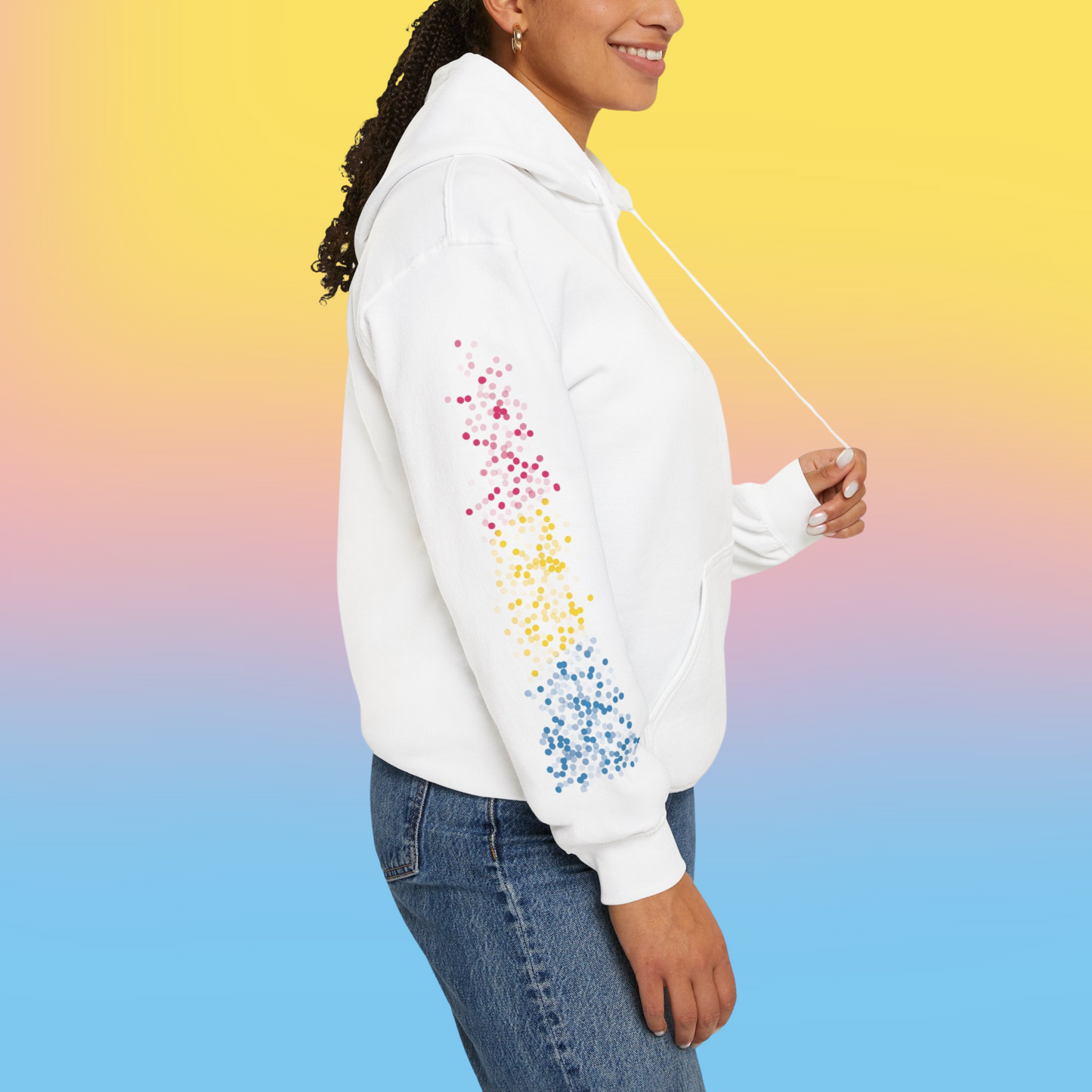 Pansexual Pride Flag Dots - Adult Unisex Hoodie
