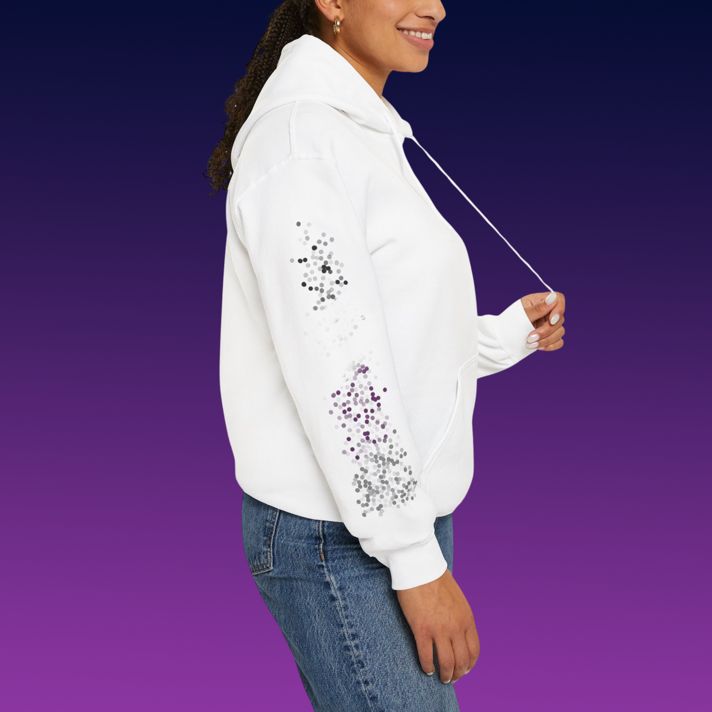 Demisexual Pride Flag Dots - Adult Unisex Hoodie