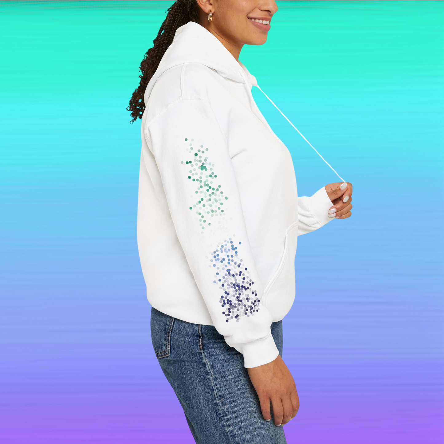 Gay Male MLM Pride Flag Dots - Adult Unisex Hoodie