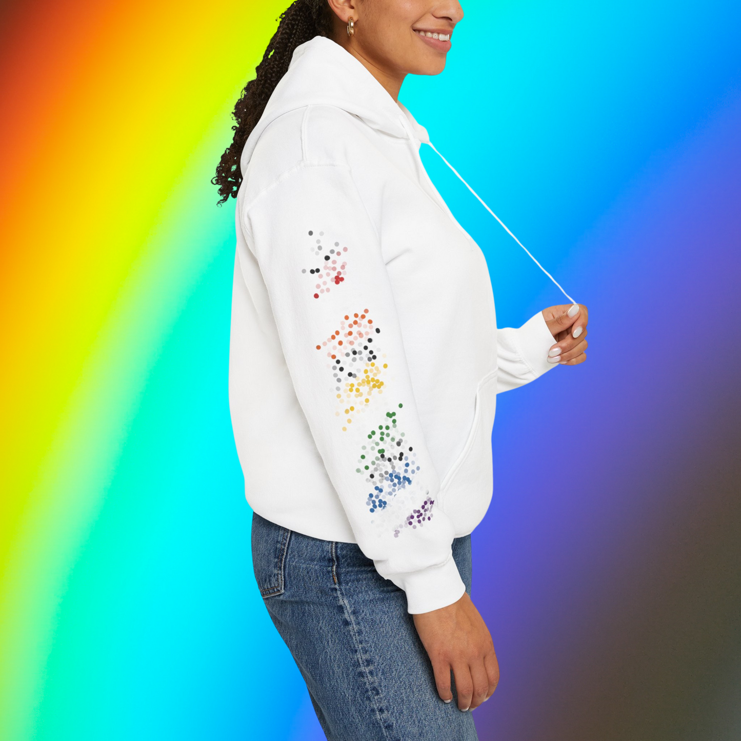 Straight Ally Pride Flag Dots - Adult Unisex Hoodie