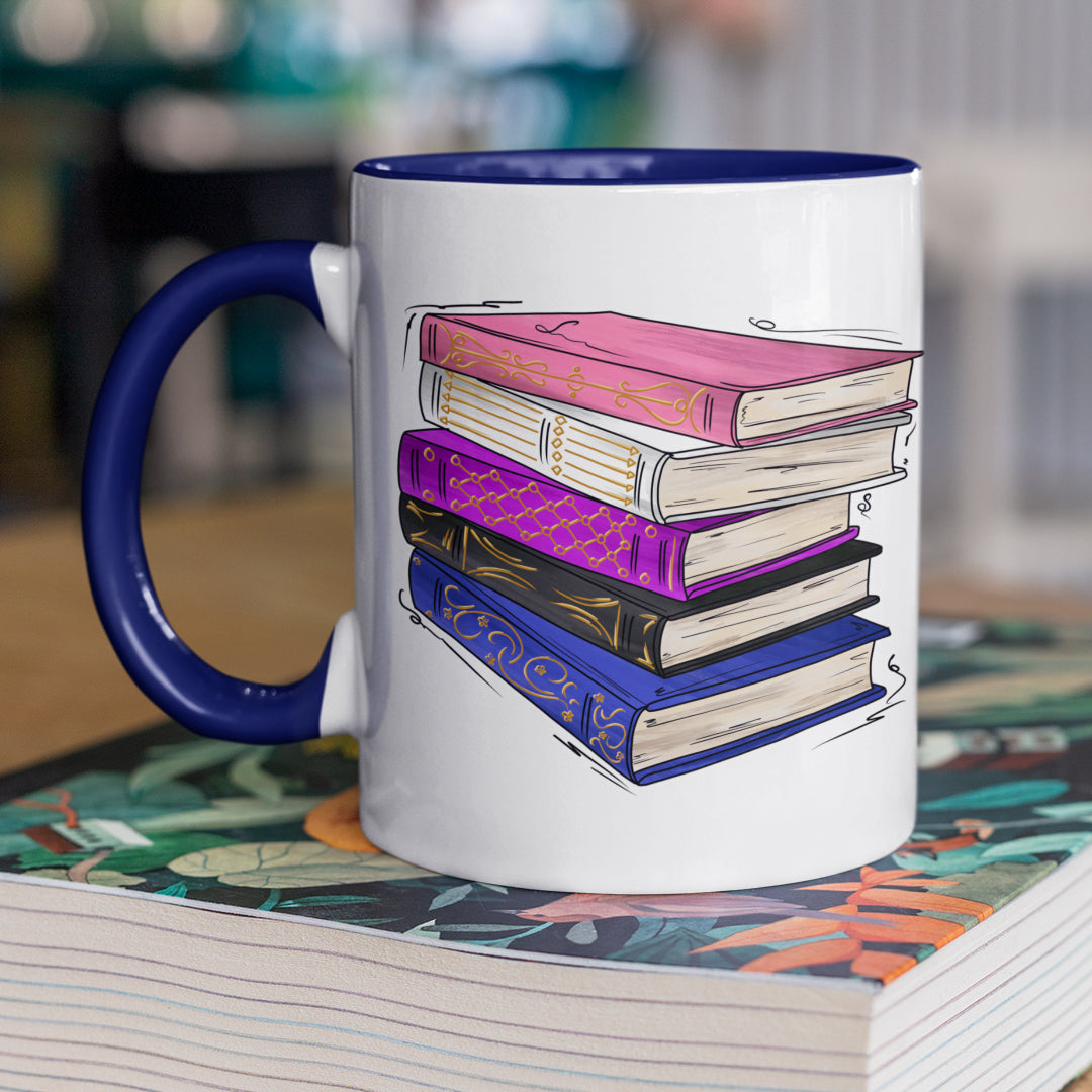 Genderfluid Pride Flag Old Books - Mug