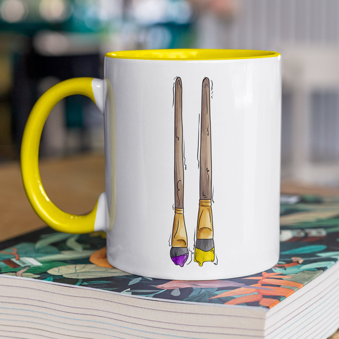 Intersex Pride Flag Paint Brushes - Mug