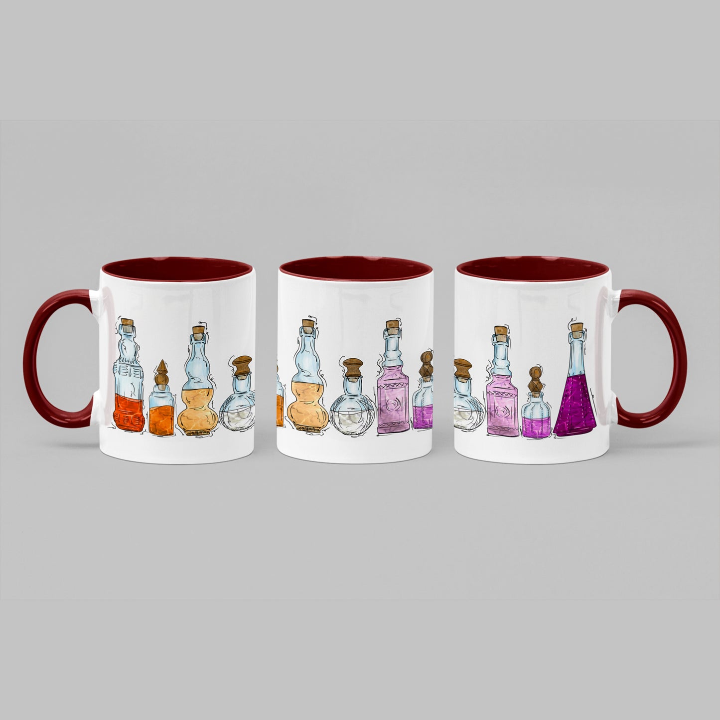 Lesbian Pride Flag Potion Bottles - Mug