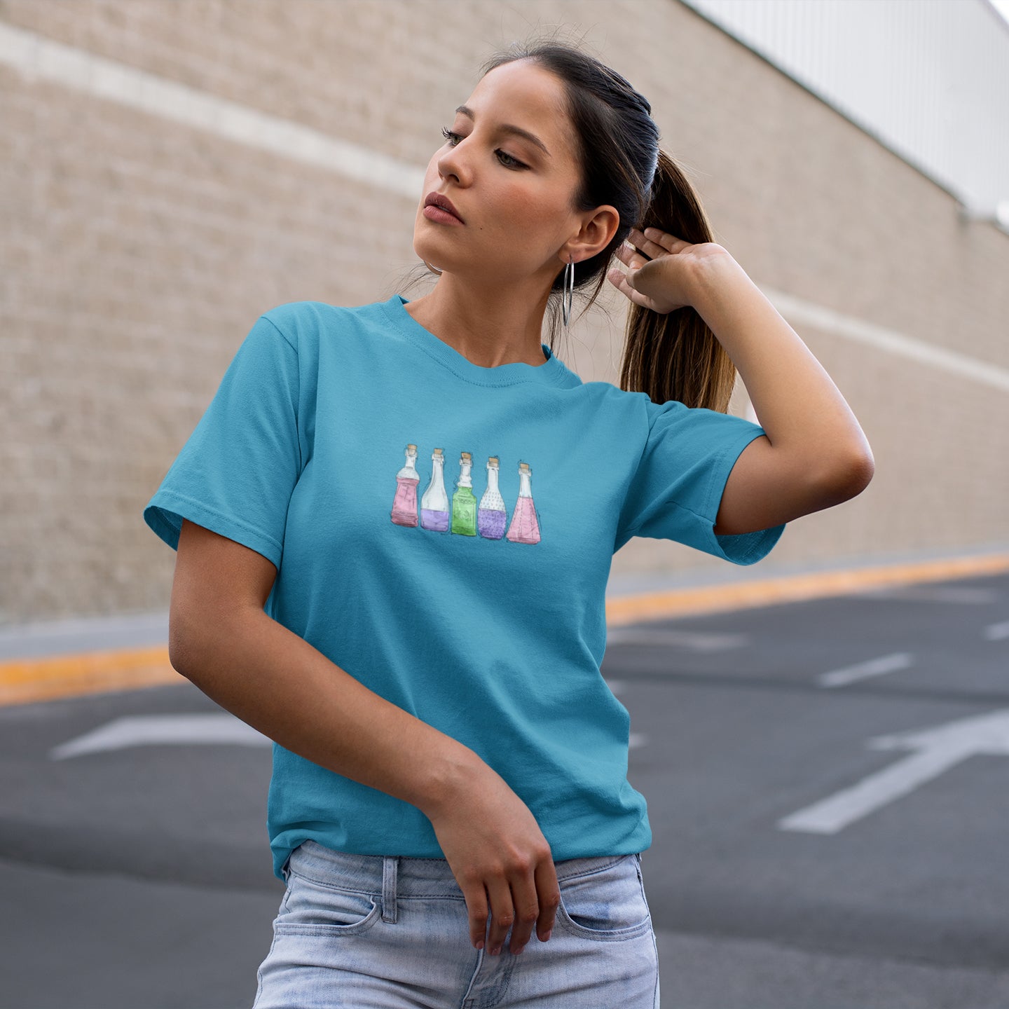Trigender Pride Flag Potion Bottles - Unisex T-Shirt