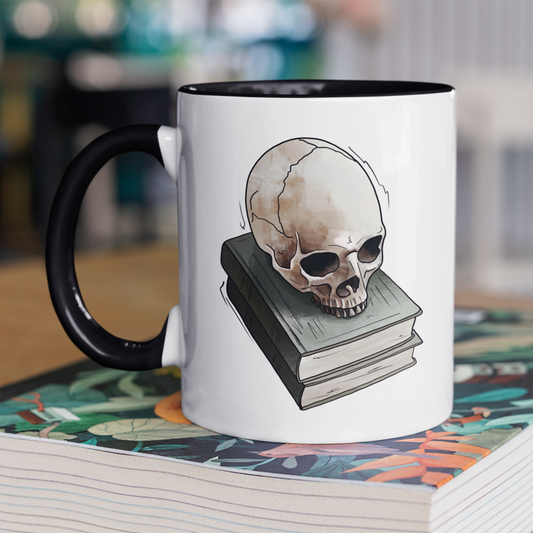Skull and Books - Mug