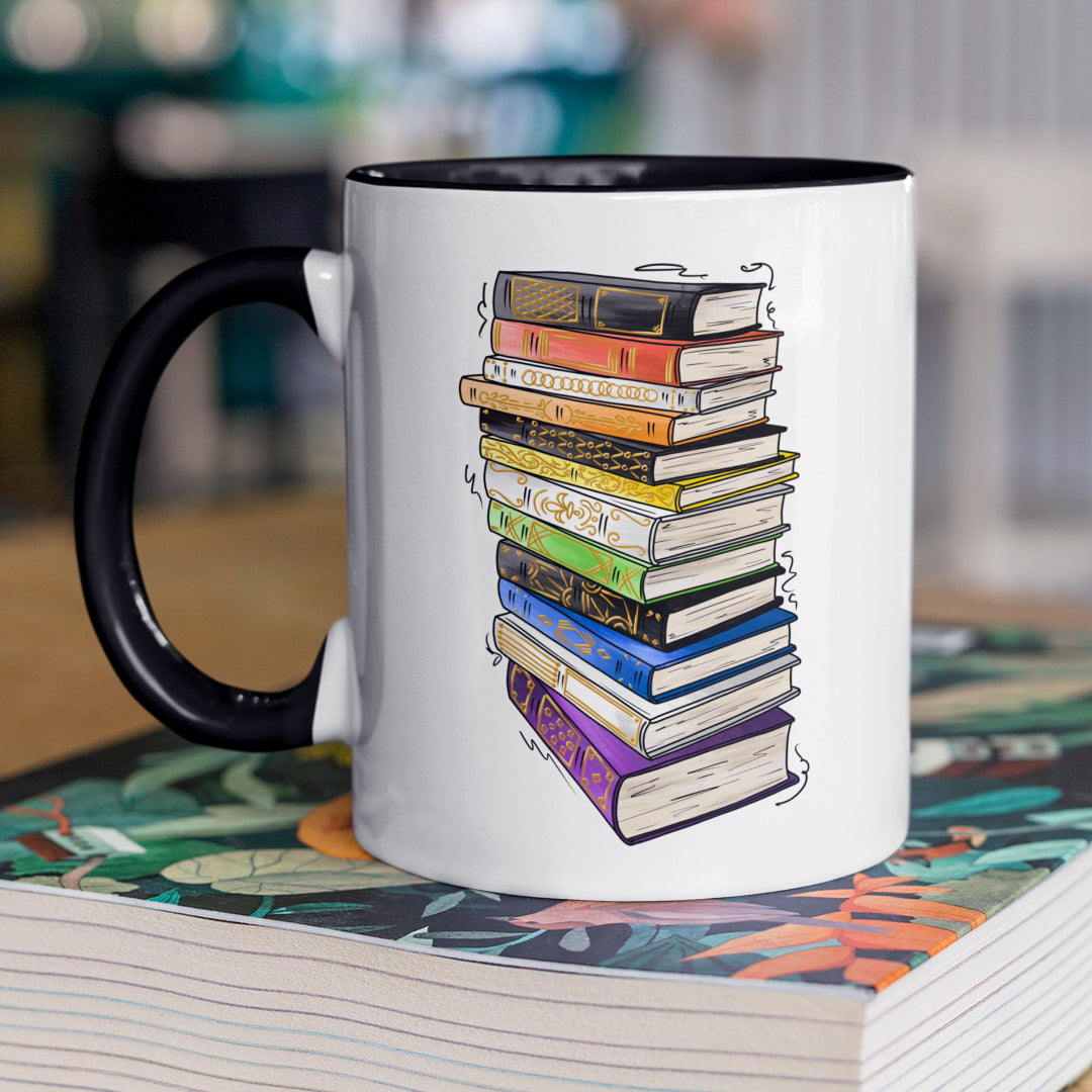 Straight Ally Pride Flag Old Books - Mug