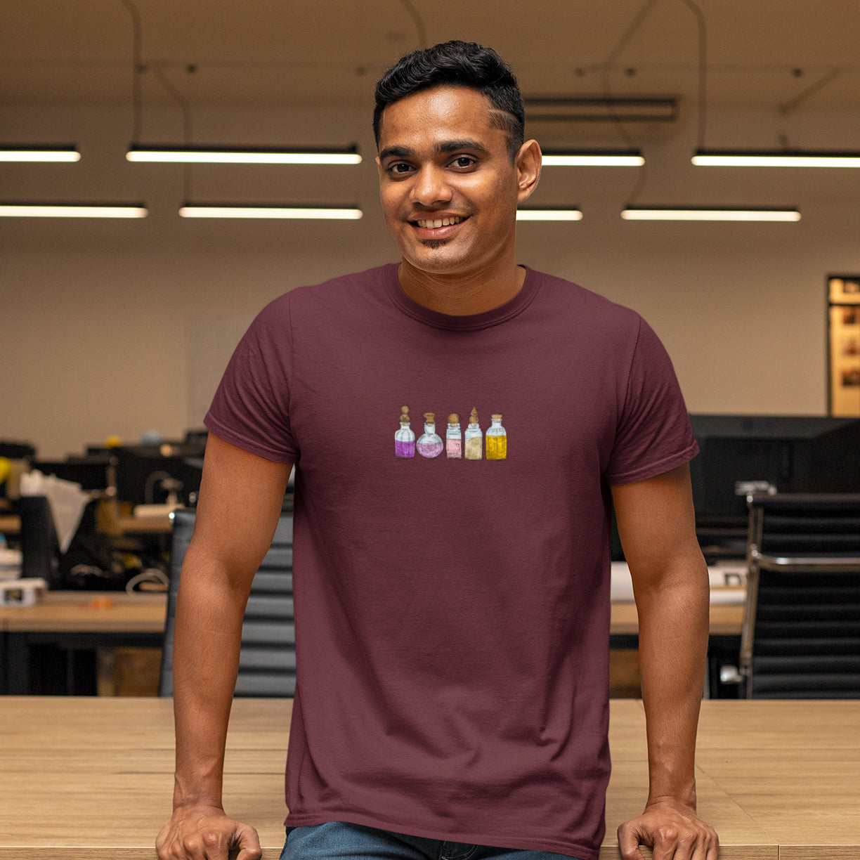 Trixic Pride Flag Potion Bottles - Unisex T-Shirt