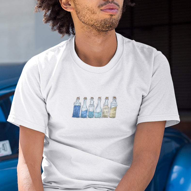 Uranic Pride Flag Potion Bottles - Unisex T-Shirt