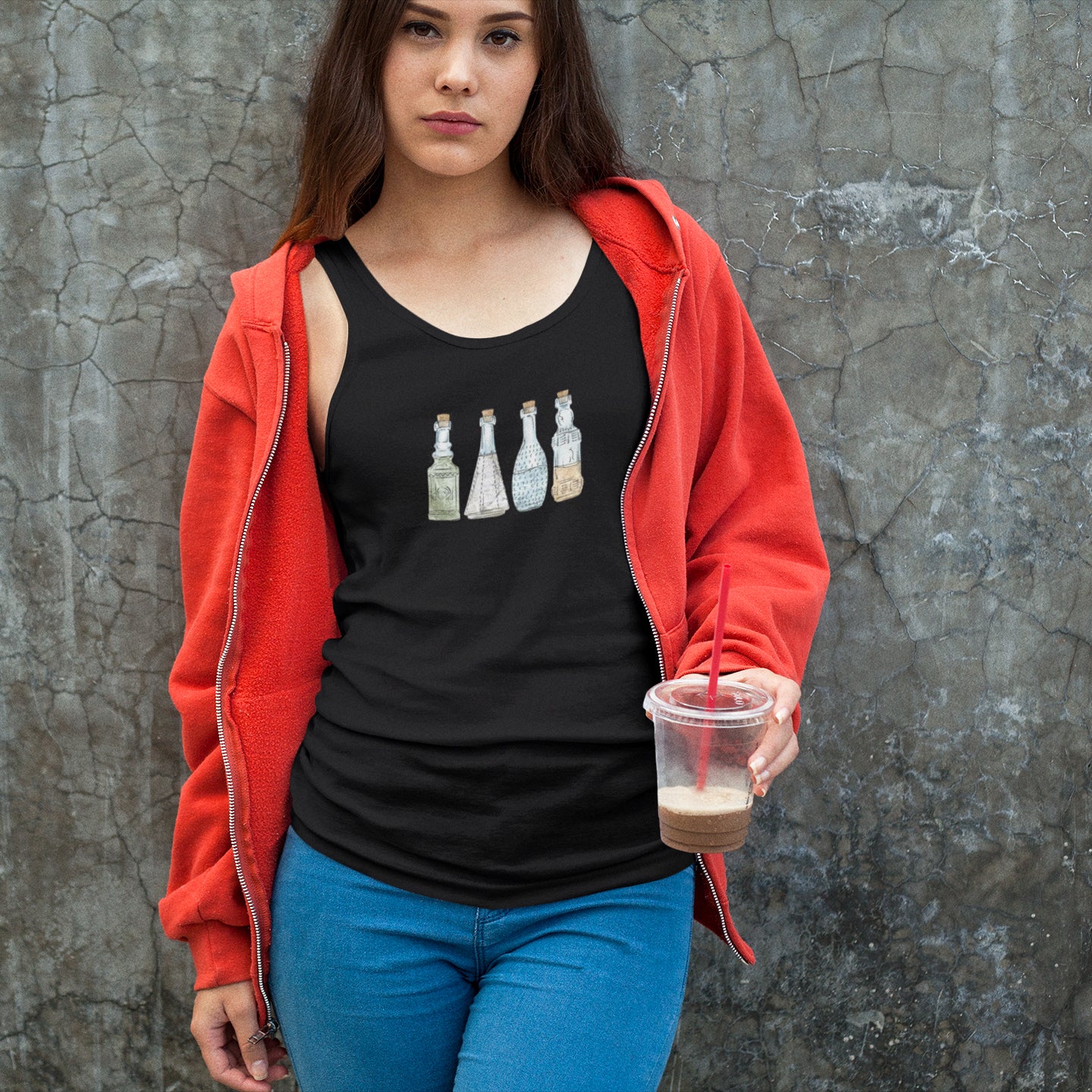 Unlabeled Pride Potion Bottles - Womens Tank Top