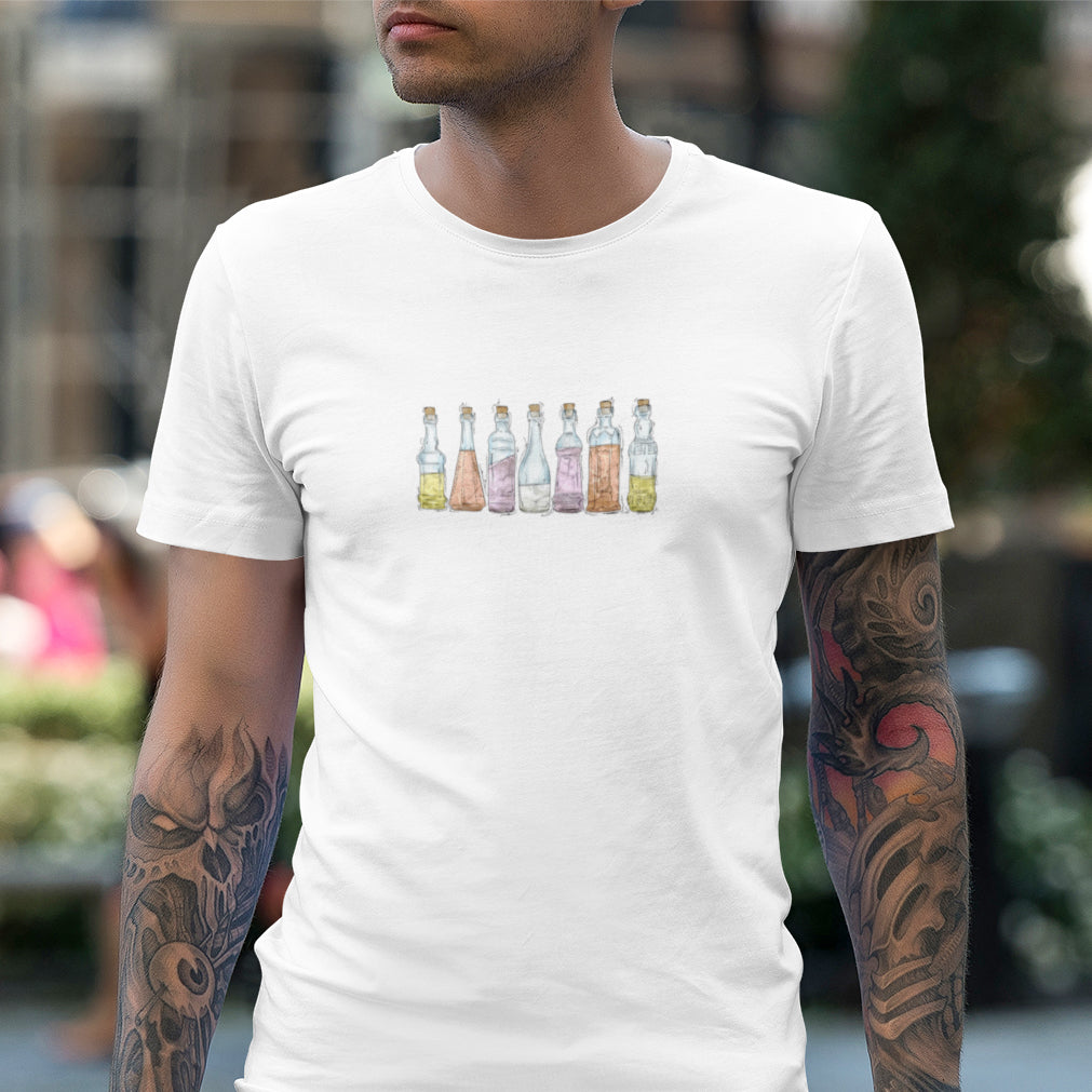 Pangender Pride Flag Potion Bottles - Unisex T-Shirt