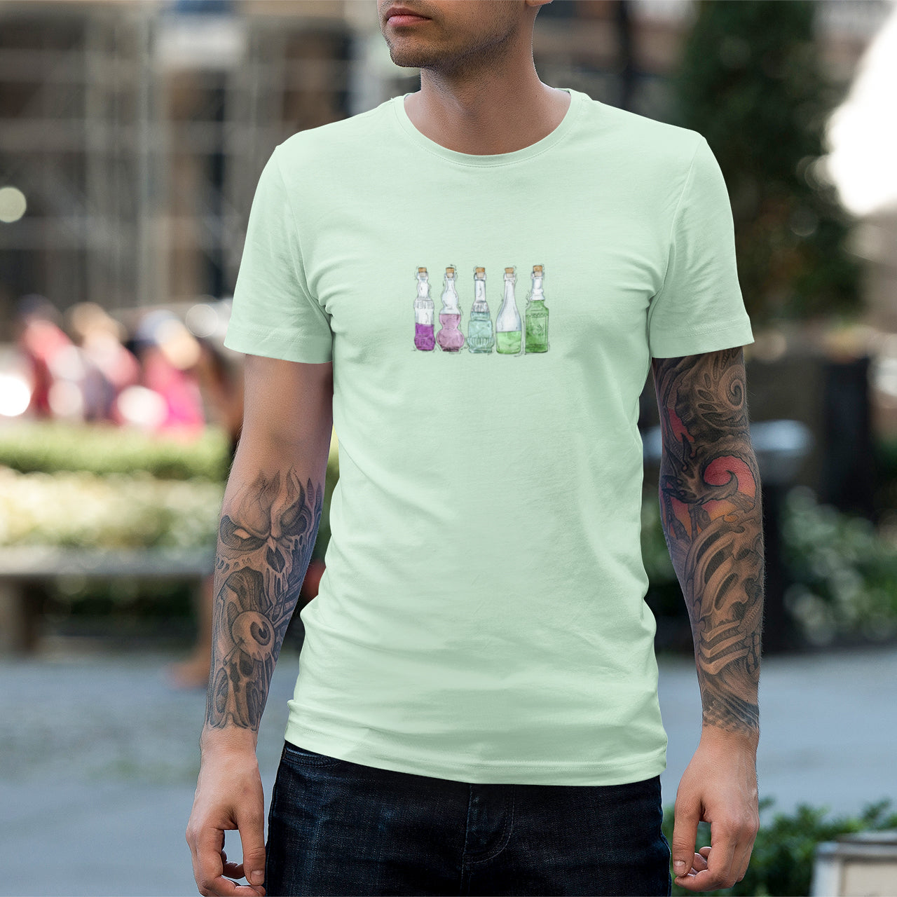Toric Pride Flag Potion Bottles - Unisex T-Shirt
