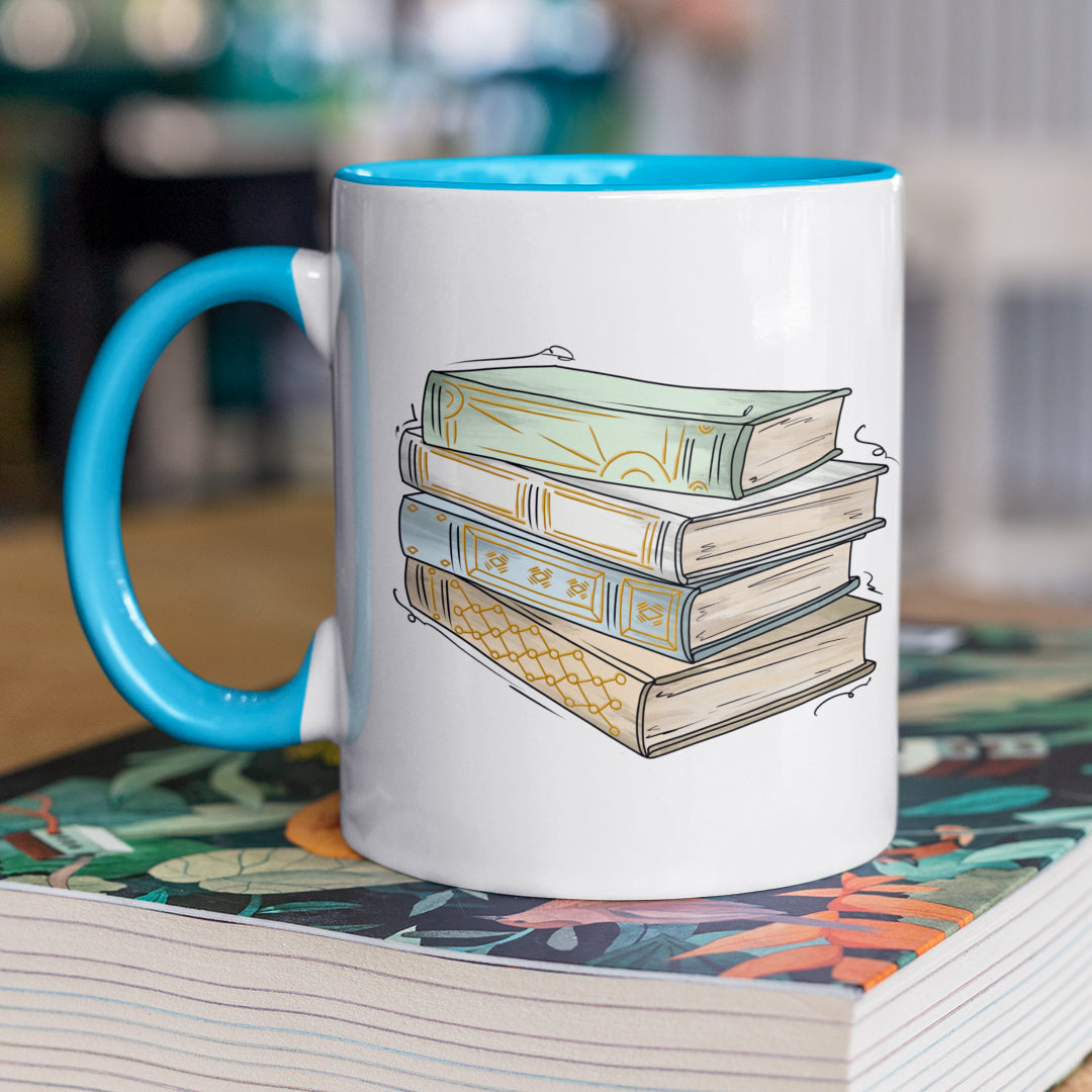 Unlabeled Pride Flag Old Books - Mug