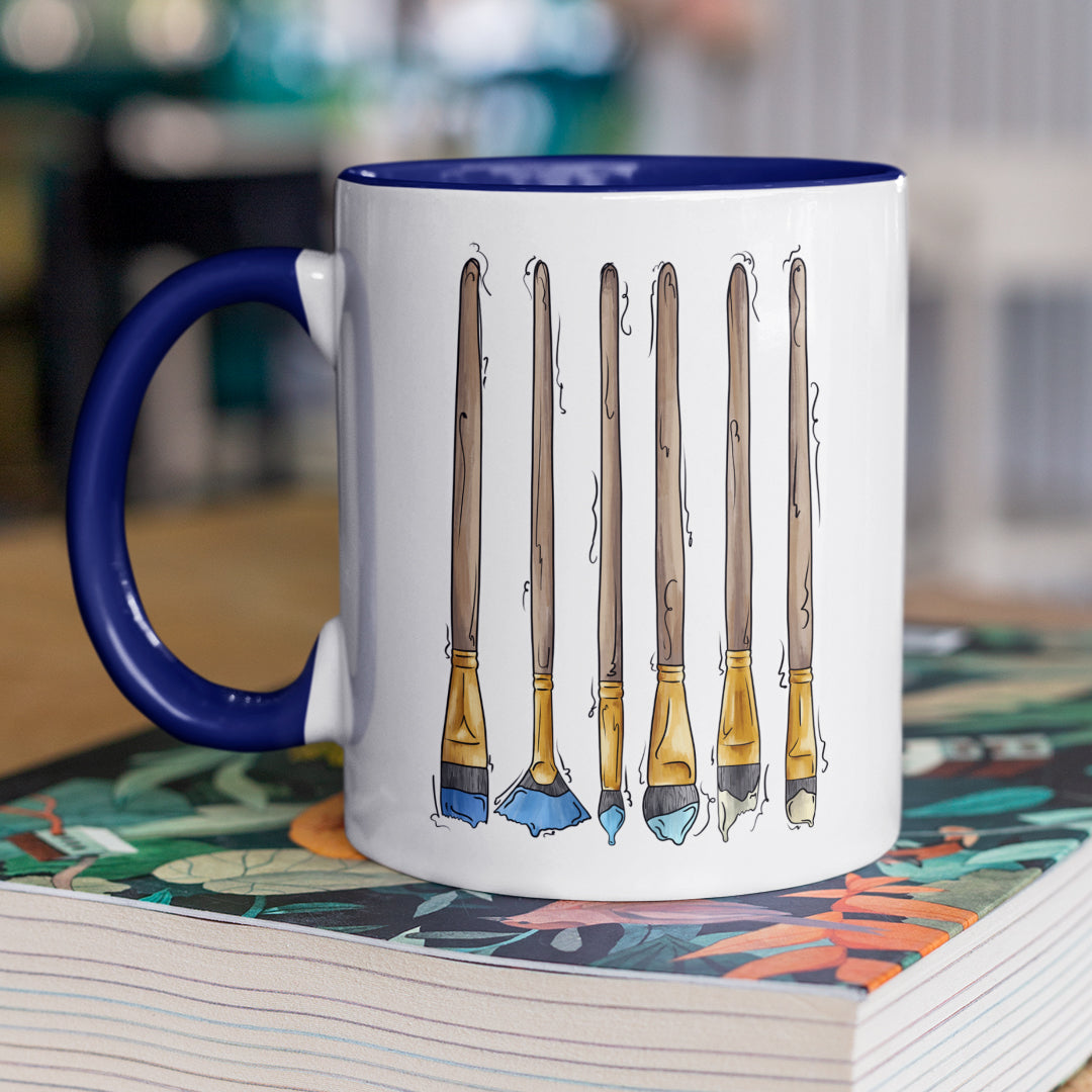 Uranic Pride Flag Paint Brushes - Mug