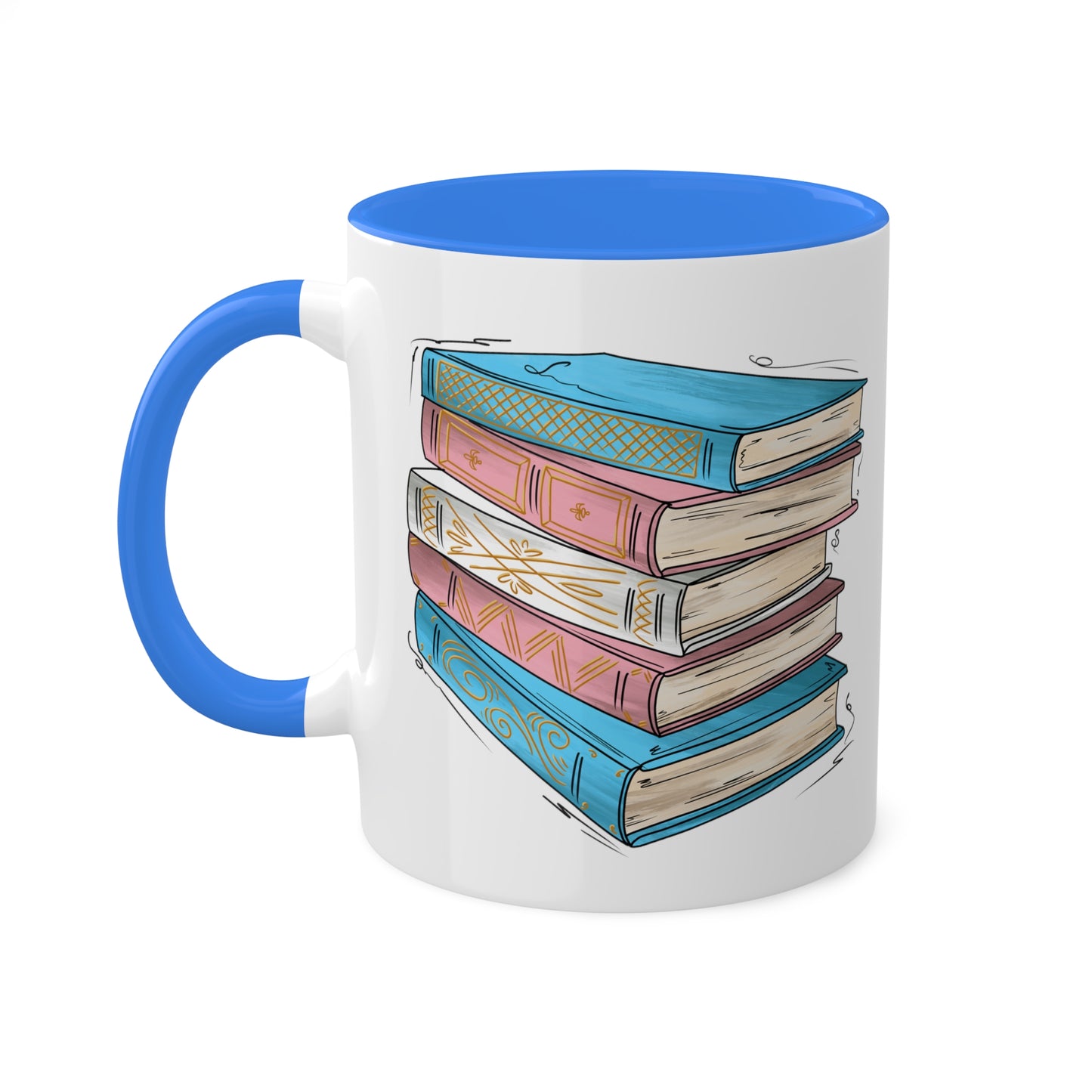 Transgender Pride Flag Old Books - Mug