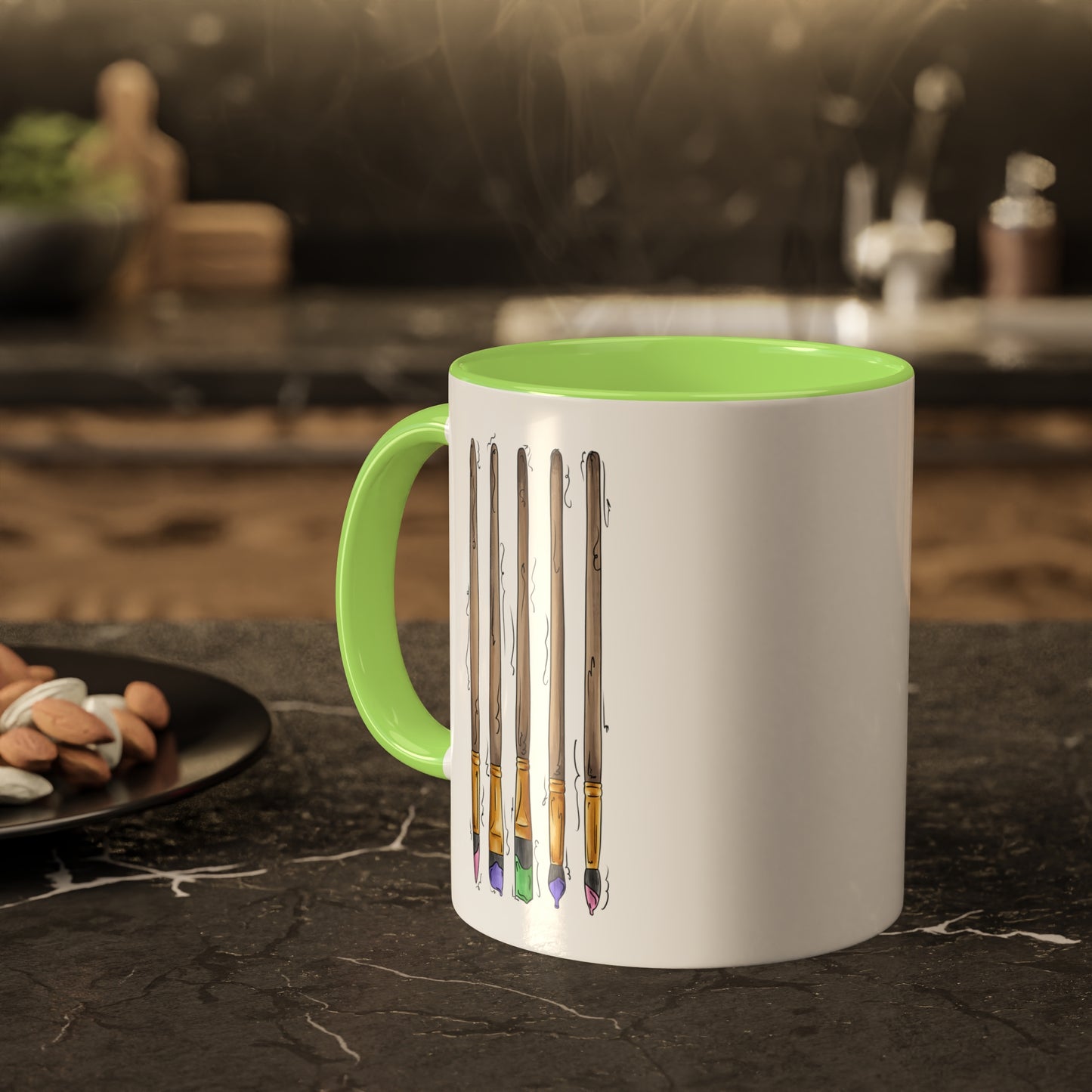 Trigender Pride Flag Paint Brushes - Mug