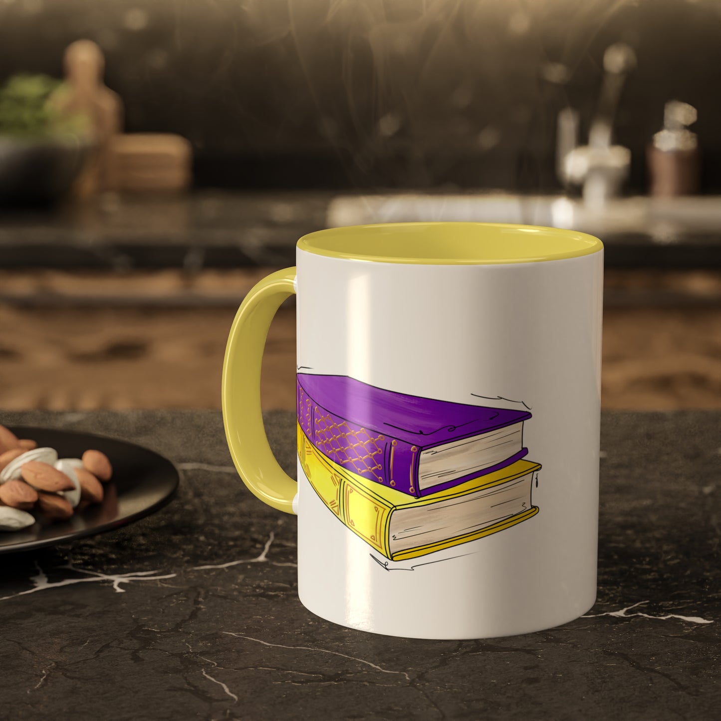 Intersex Pride Flag Old Books - Mug