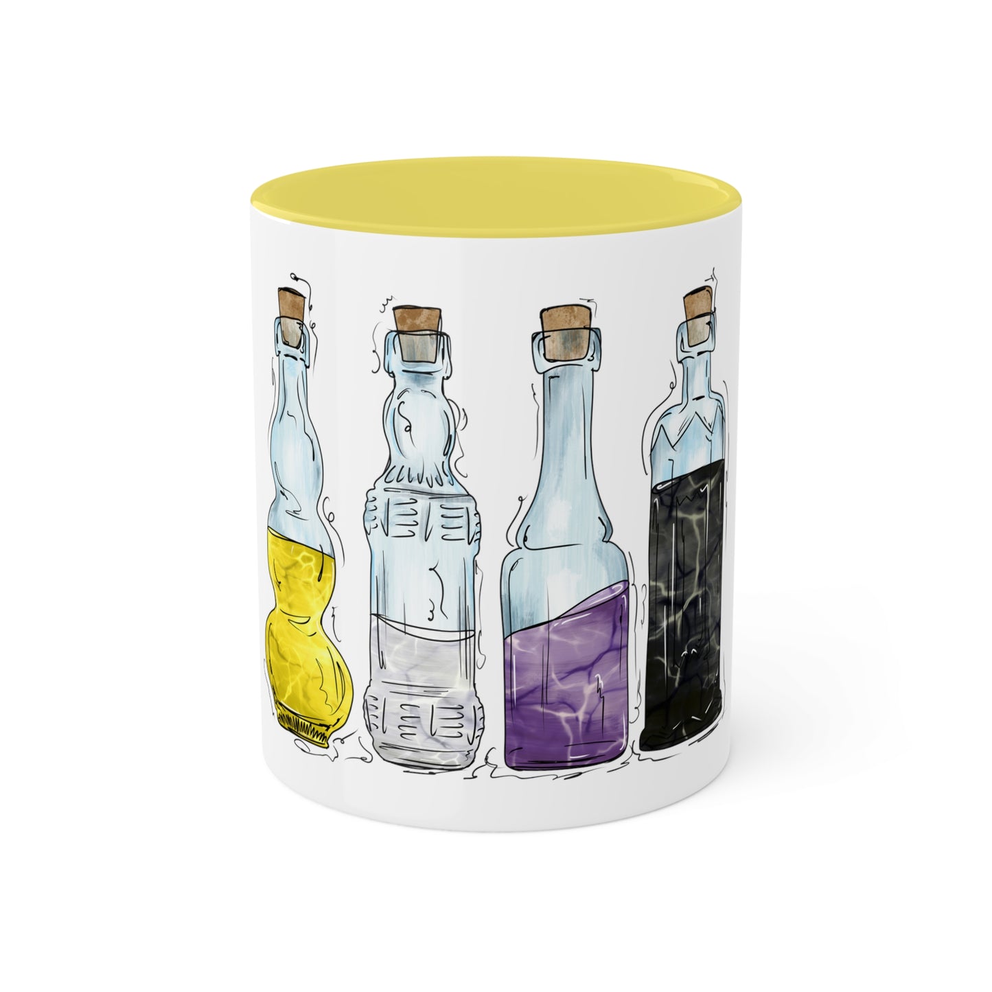 Nonbinary Pride Flag Potion Bottles - Mug