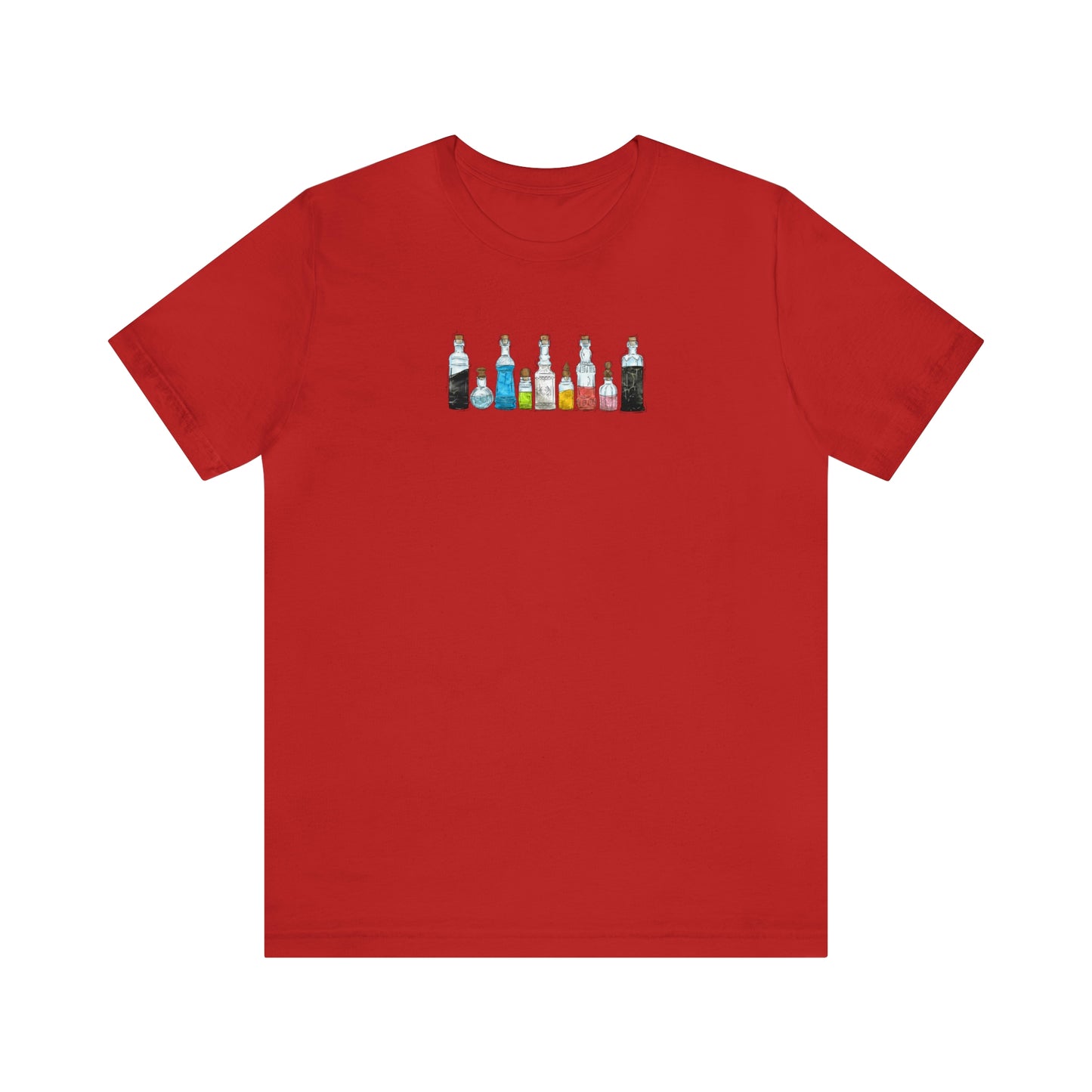 Queer Pride Flag Potion Bottles - Unisex T-Shirt