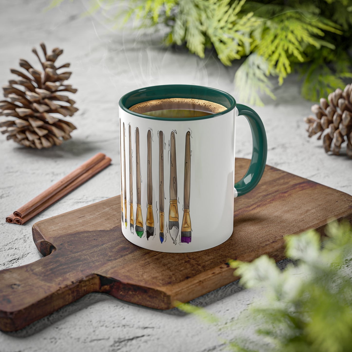 Straight Ally Pride Flag Paint Brushes - Mug