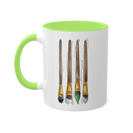 Demiromantic Pride Flag Paint Brushes - Mug