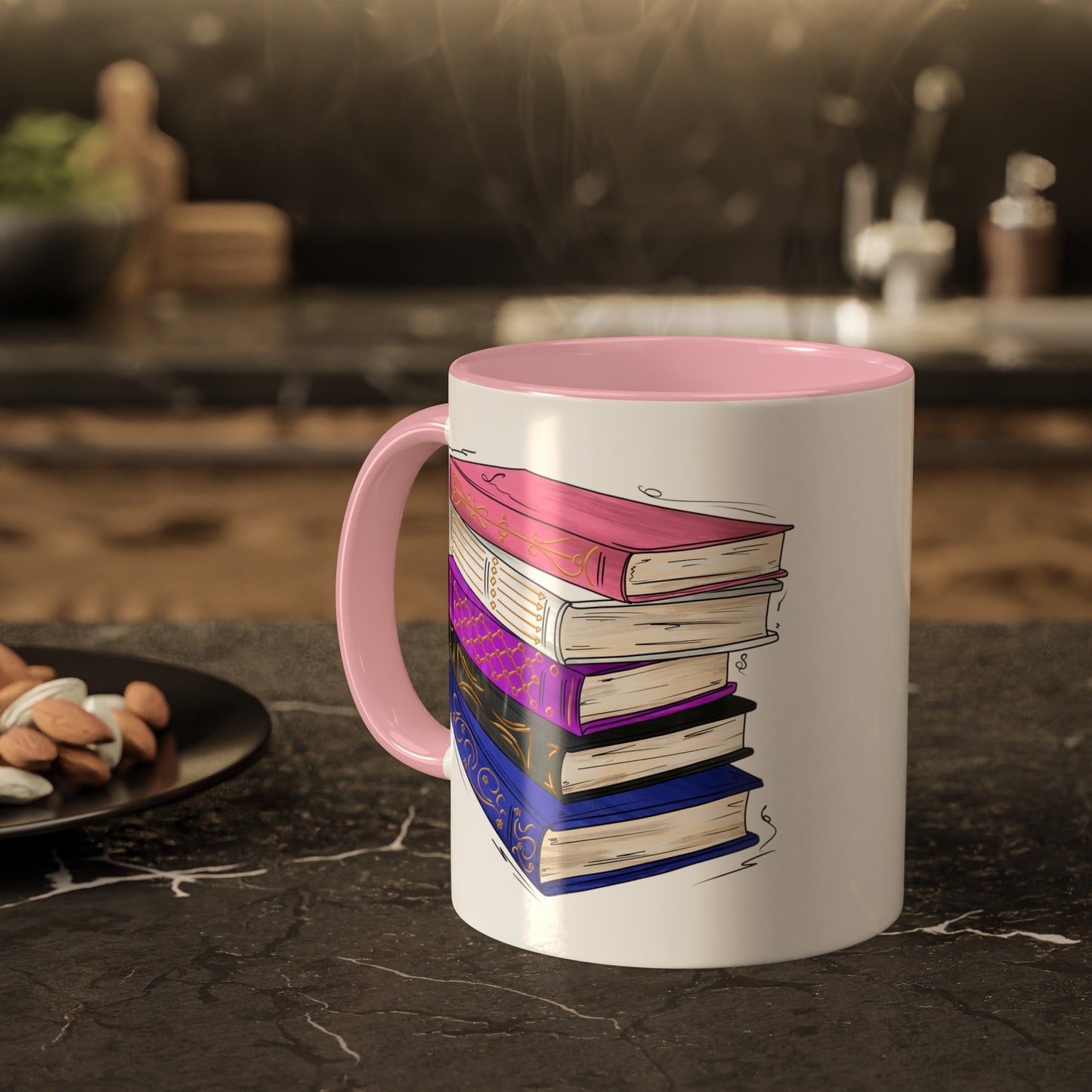 Genderfluid Pride Flag Old Books - Mug
