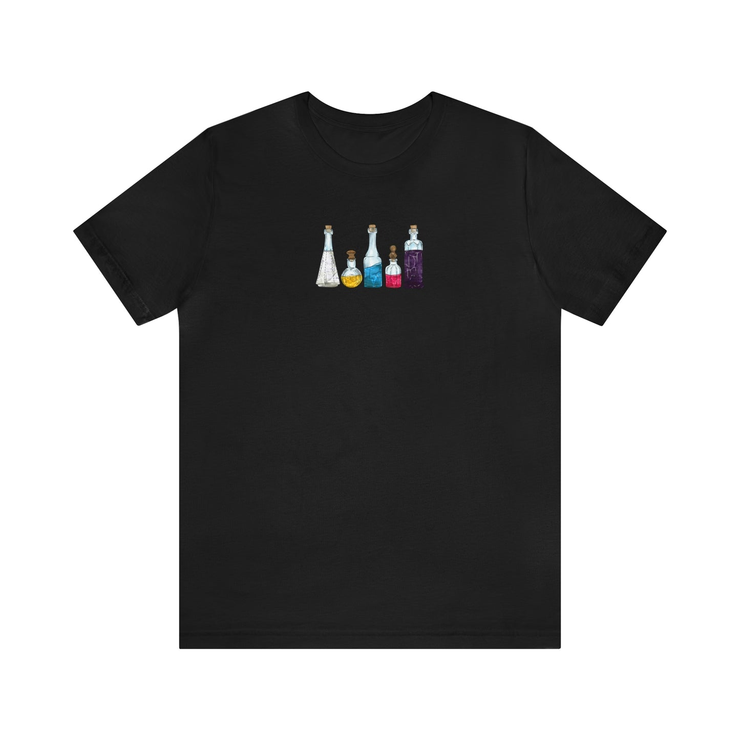 Polyamorous Pride Flag Potion Bottles - Unisex T-Shirt