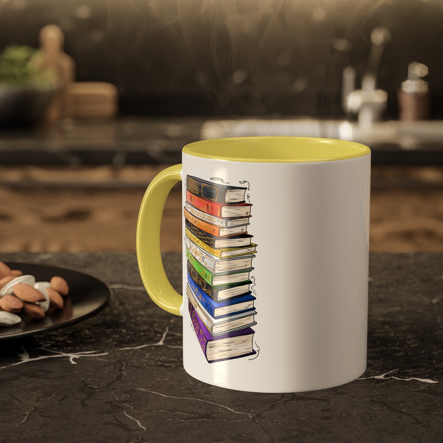 Straight Ally Pride Flag Old Books - Mug