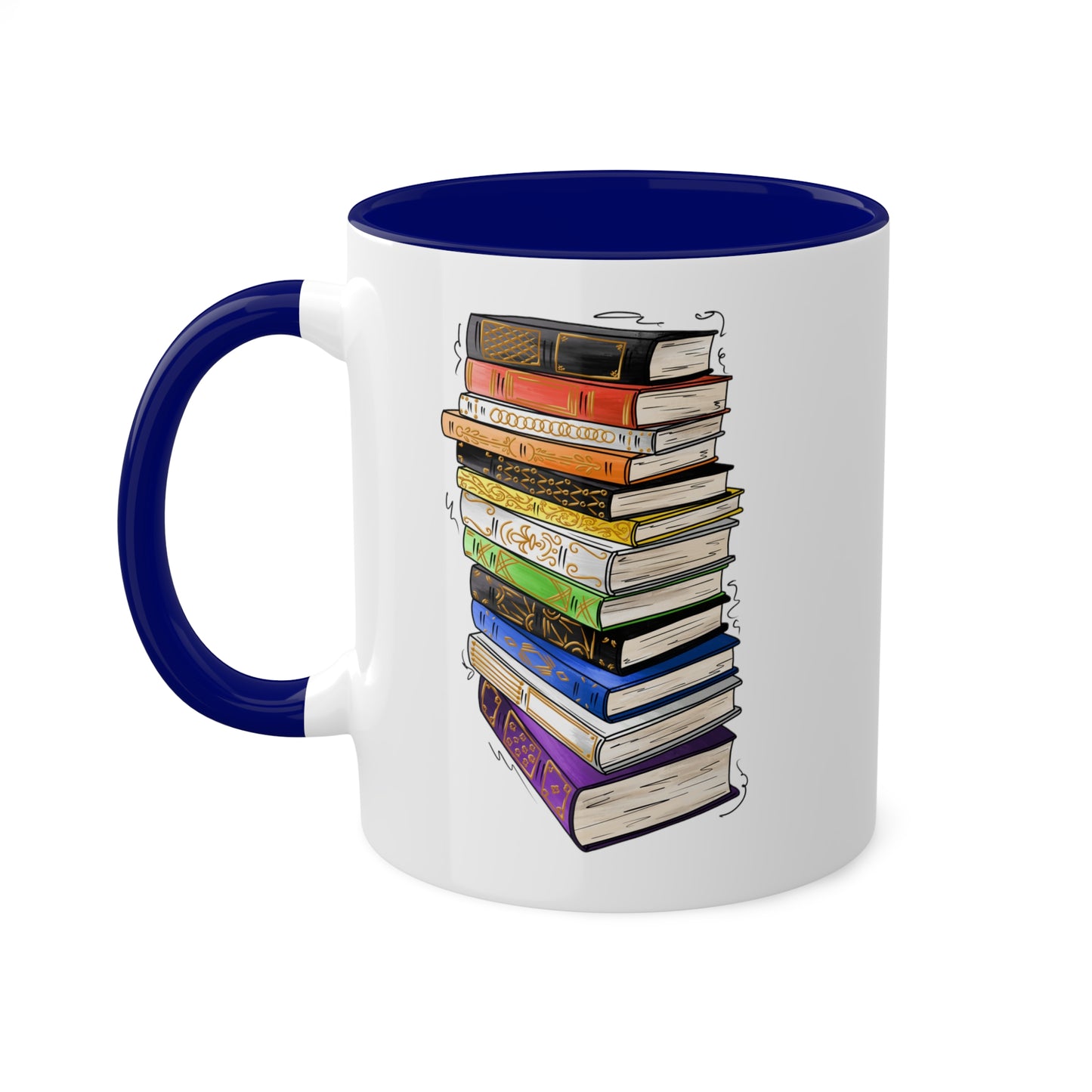 Straight Ally Pride Flag Old Books - Mug