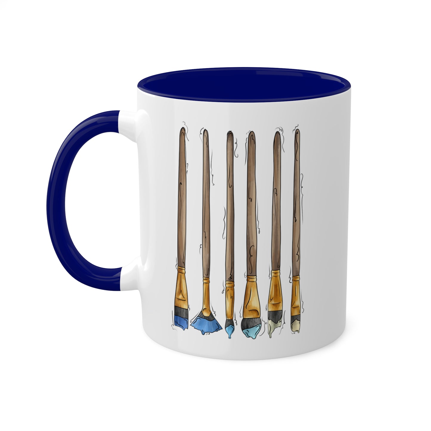 Uranic Pride Flag Paint Brushes - Mug