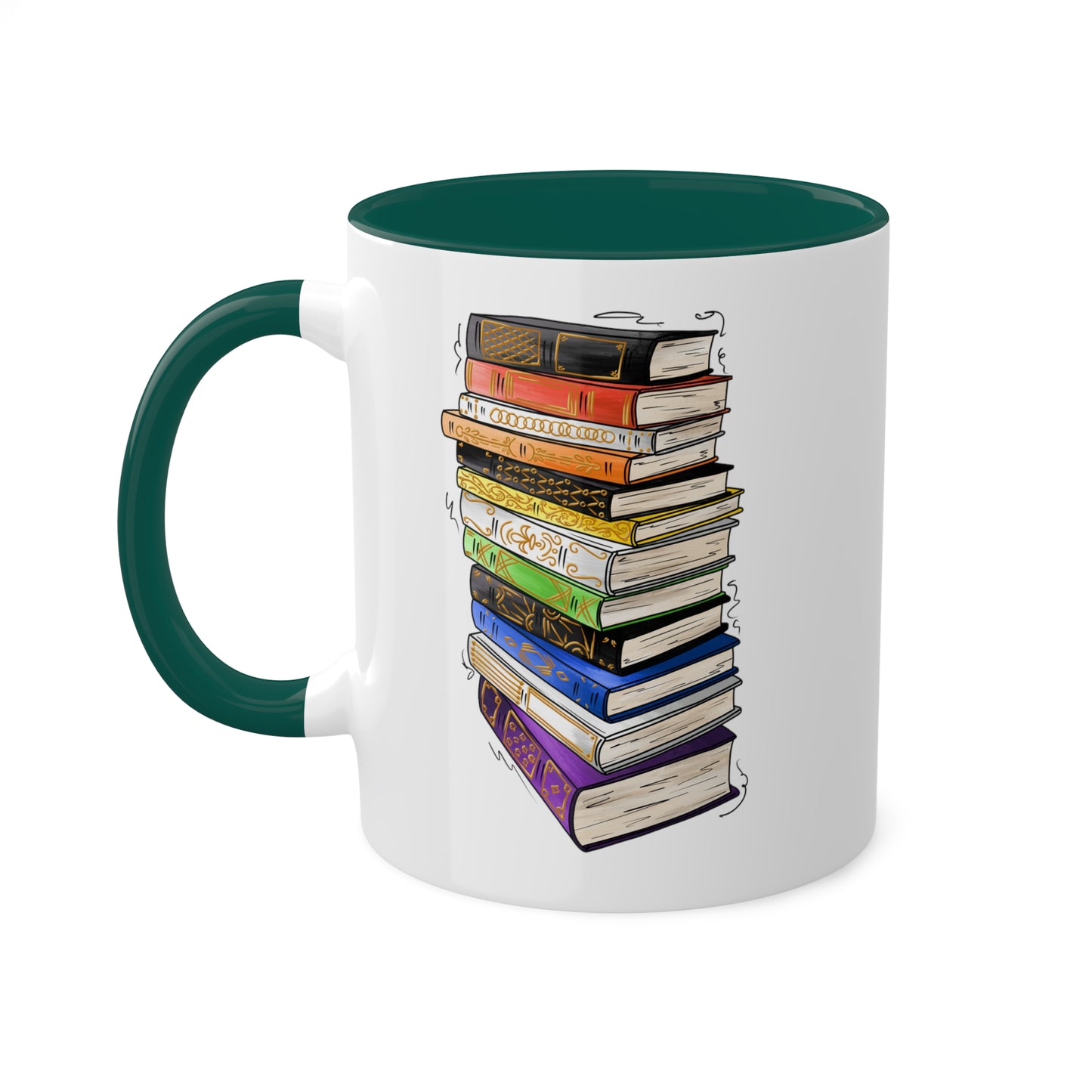 Straight Ally Pride Flag Old Books - Mug