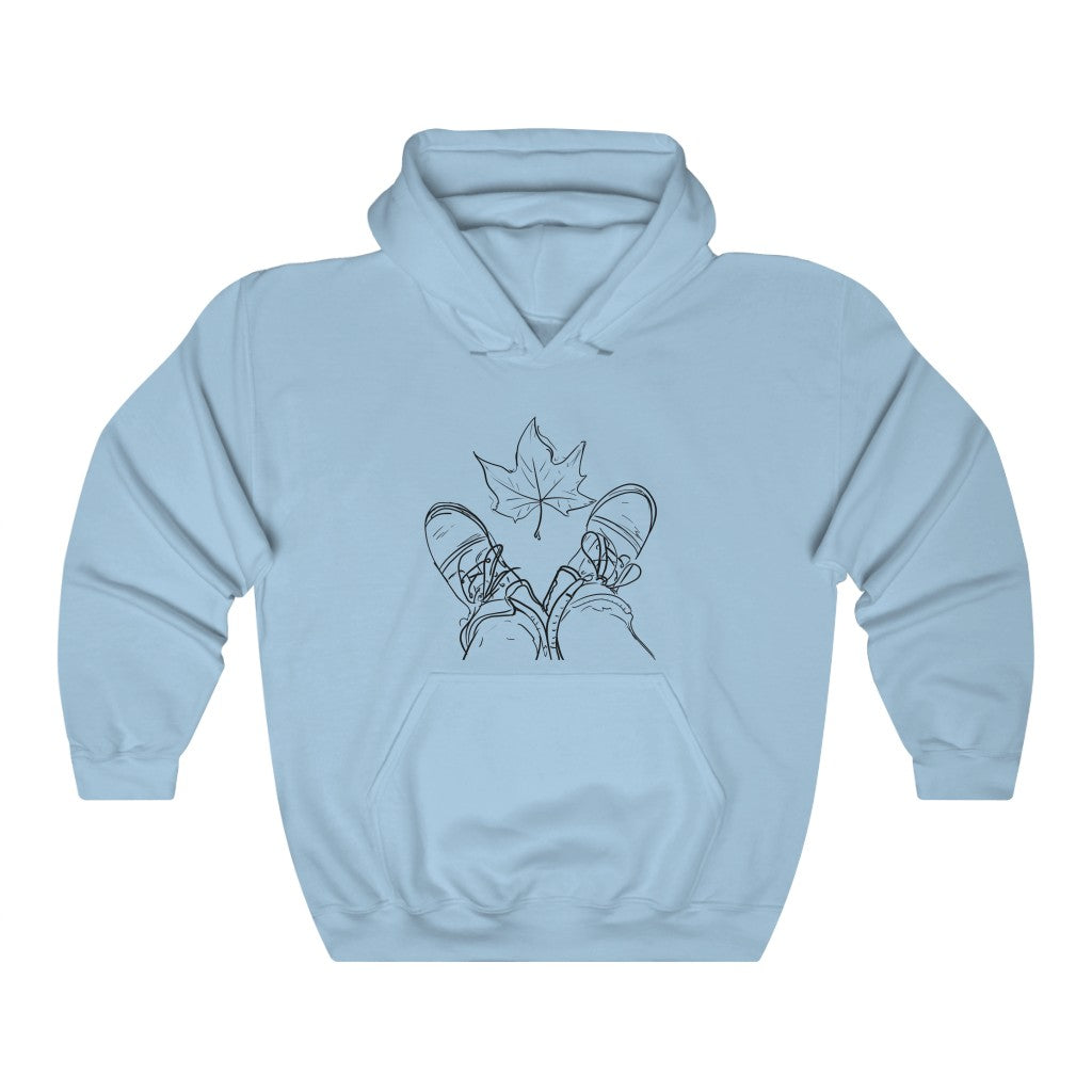 Fall Leaf and Boots Sketch - Adult Unisex Hoodie