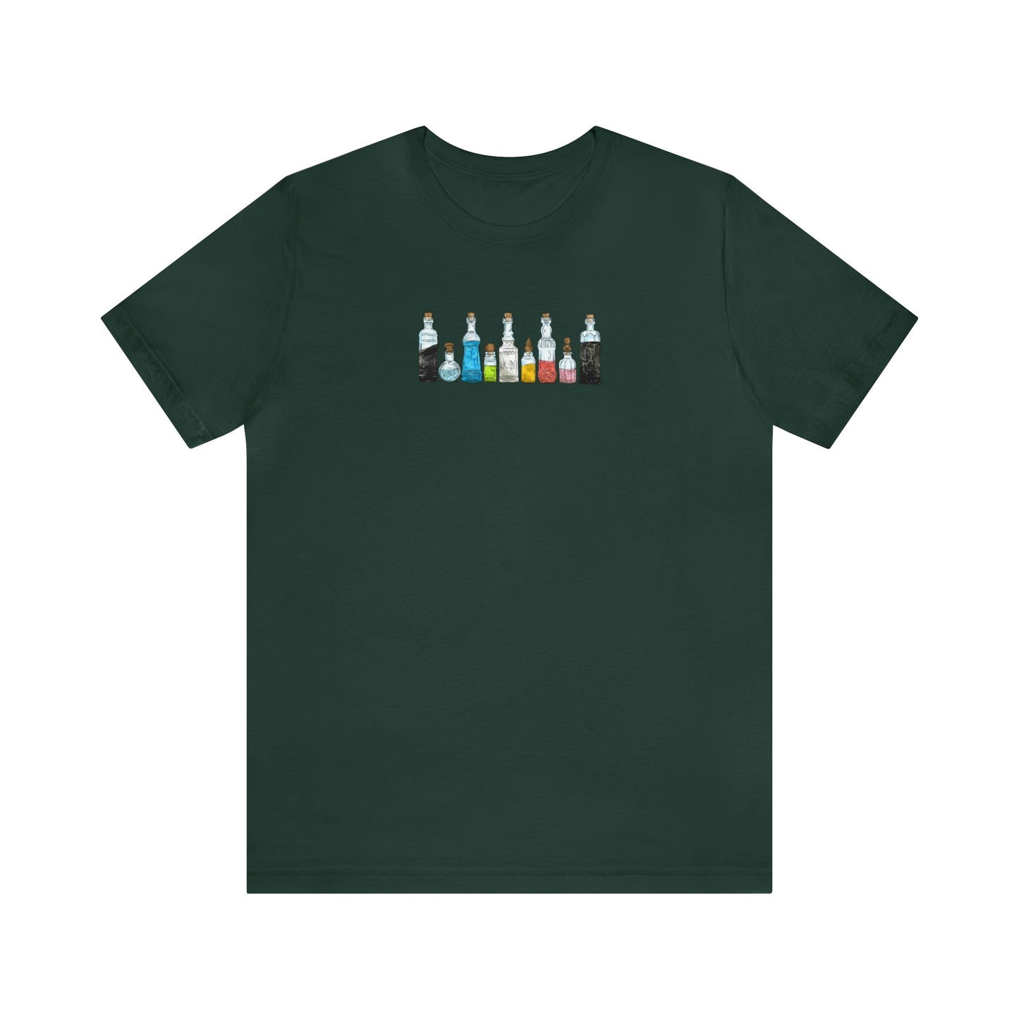 Queer Pride Flag Potion Bottles - Unisex T-Shirt
