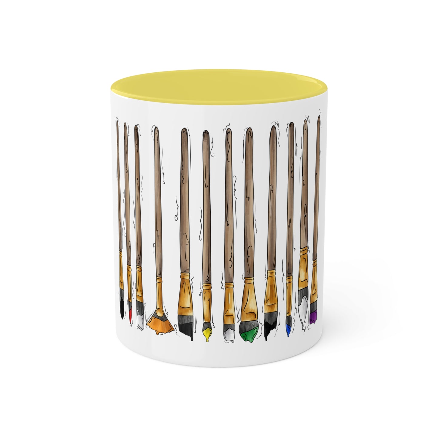 Straight Ally Pride Flag Paint Brushes - Mug