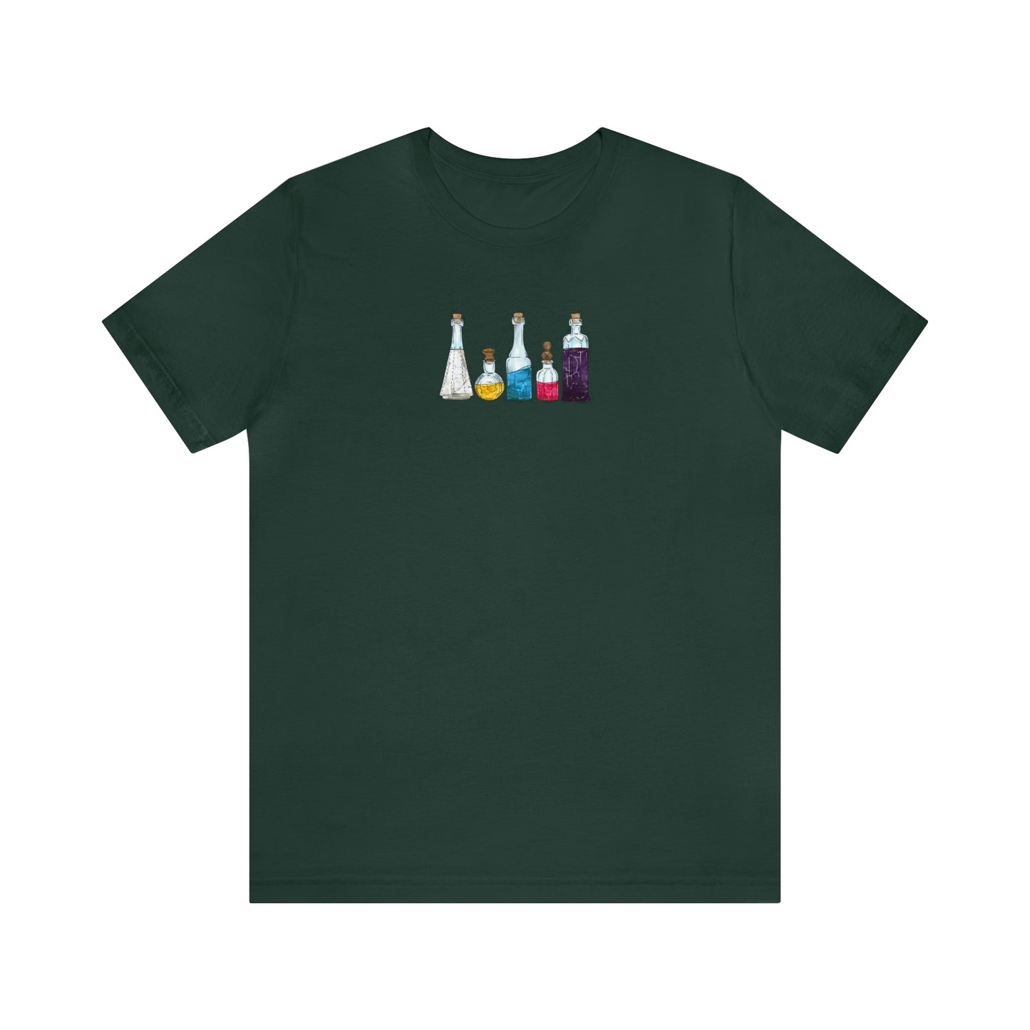 Polyamorous Pride Flag Potion Bottles - Unisex T-Shirt