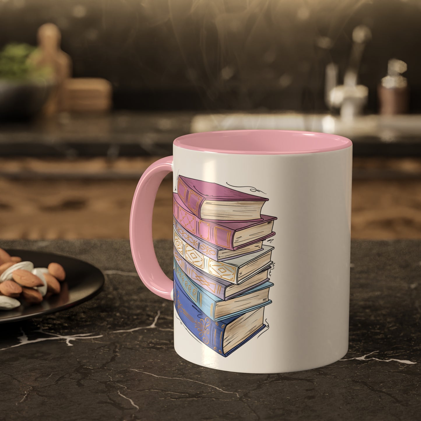 Bigender Pride Flag Old Books - Mug